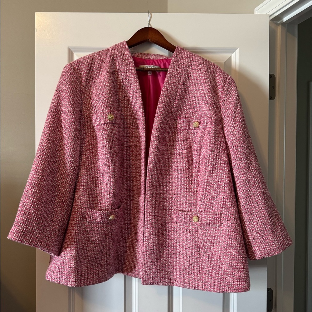 Kasper Pink Tweed Jacket—NWOT
